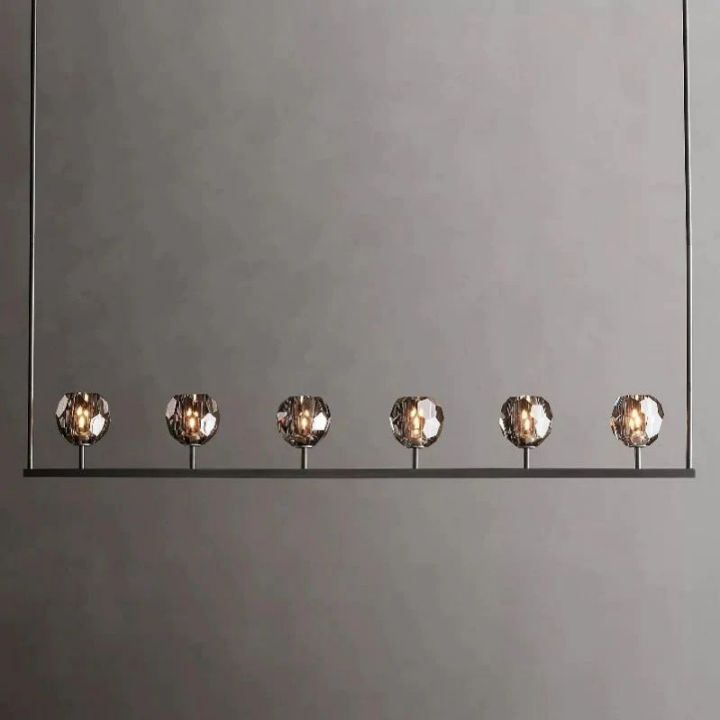 Crysball Glass Linear Chandelier 60" - view 13