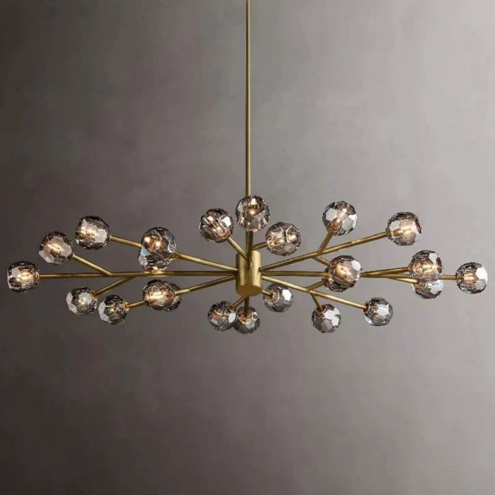 Crysball Glass Oval Chandelier 72" - view 13