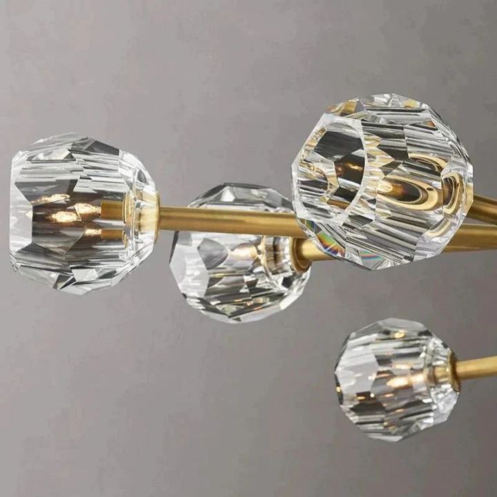 Crysball Glass Oval Chandelier 72" - view 9