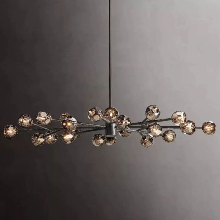 Crysball Glass Oval Chandelier 72" - view 4