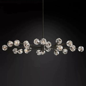 Crysball Glass Oval Chandelier 72" - view 3