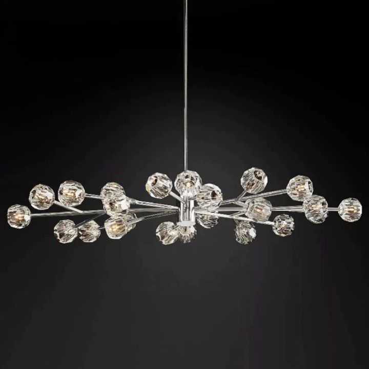 Crysball Glass Oval Chandelier 72" - view 5