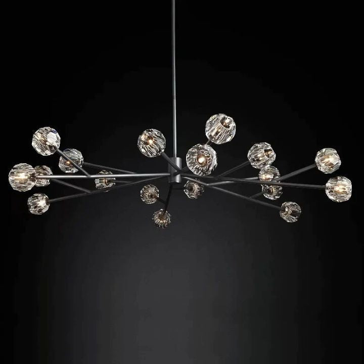 Crysball Glass Round Chandelier 72" - view 3