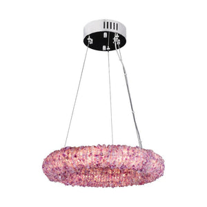 Purple Crystal Cluster Round Chandelier - view 5