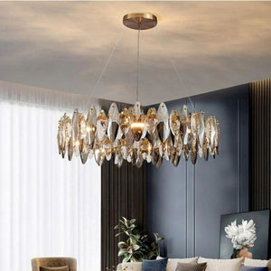 Luxirious Crystal Ring Chandelier 32"