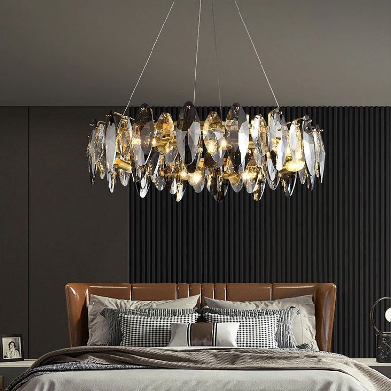 Luxirious Crystal Ring Chandelier 39"