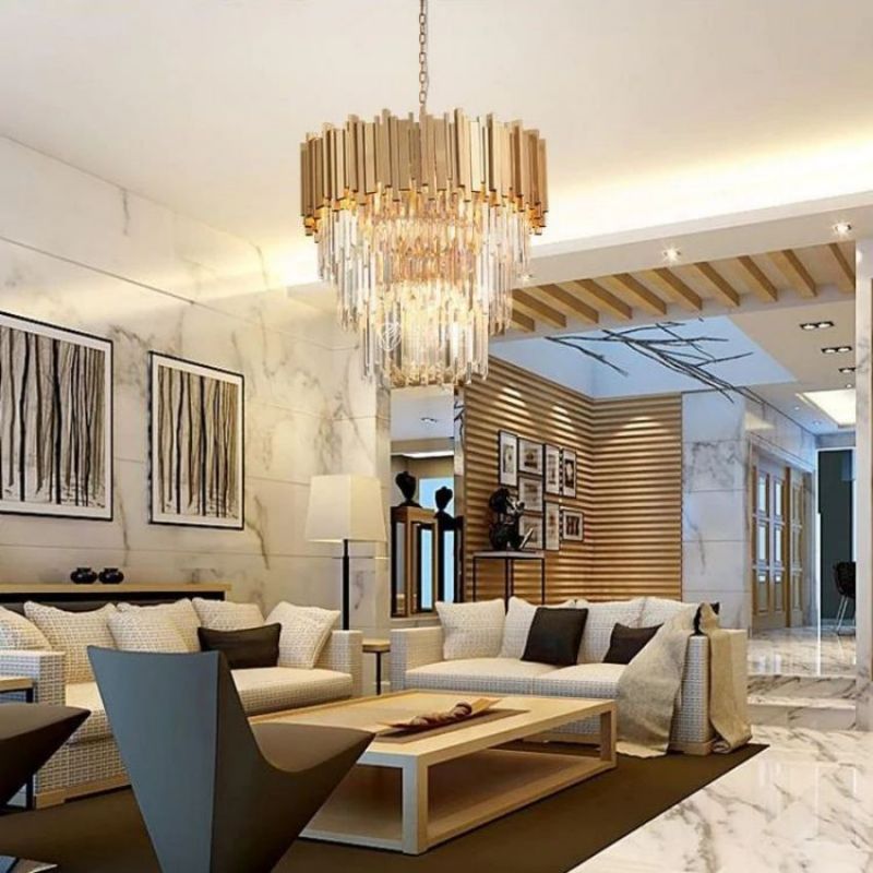 Henri Crystal Round Chandelier - view 3