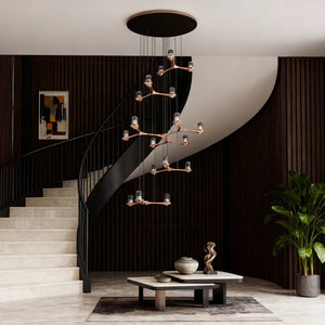 Crystal Staircase Chandelier Nordic Creative Ceiling Light - view 2