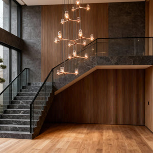 Crystal Staircase Chandelier Nordic Creative Ceiling Light - view 3