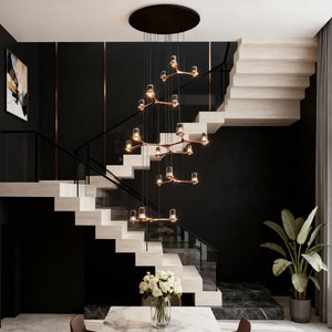 Crystal Staircase Chandelier Nordic Creative Ceiling Light - view 5