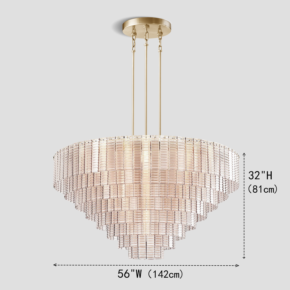 Guts Round Glass Tile Chandelier - view 4