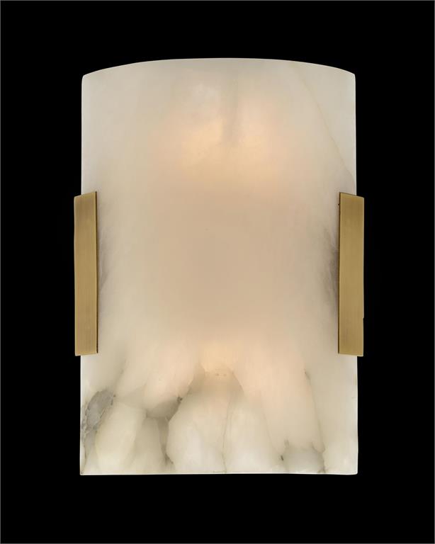 Curved Alabaster Wall Sconce, chandelier