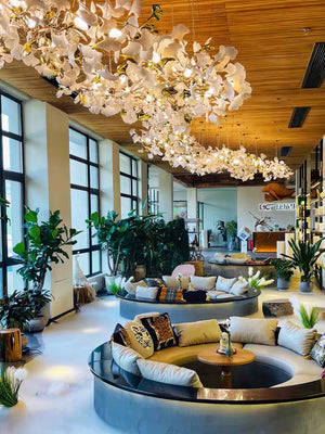 Gingko Leaves Ceramics Spiral Branch Chandelier - view 18
