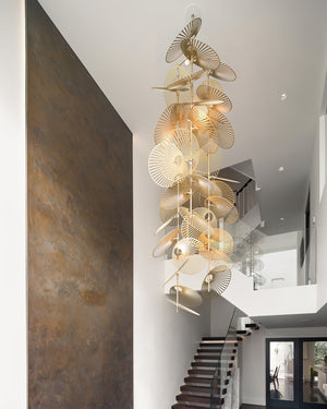 Cattail Leaf Meteor Shower Spiral Chandelier - view 19