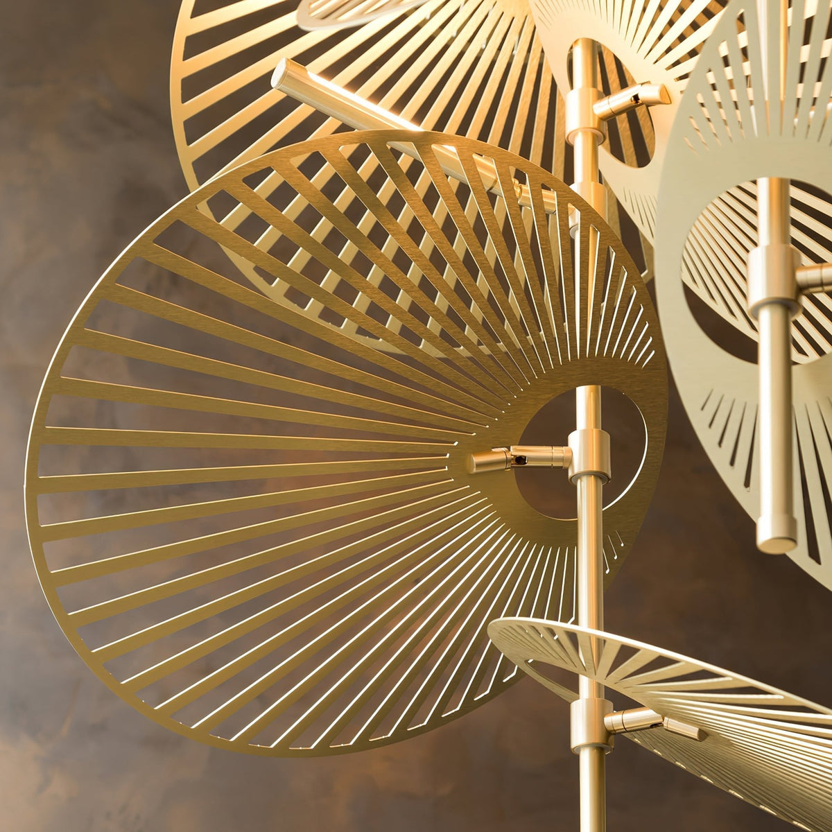 Cattail Leaf Meteor Shower Spiral Chandelier - view 13
