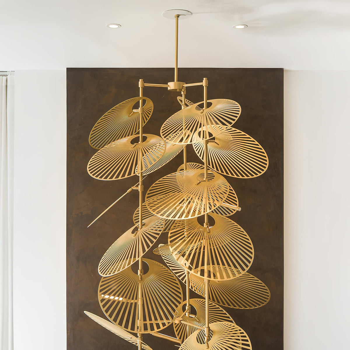 Cattail Leaf Meteor Shower Spiral Chandelier - view 14
