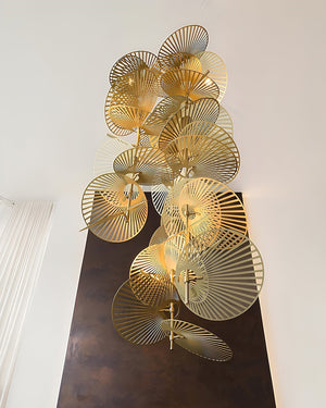 Cattail Leaf Meteor Shower Spiral Chandelier - view 16