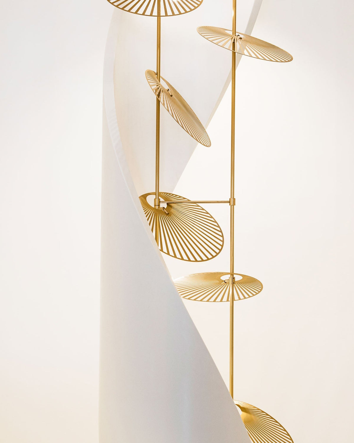 Cattail Leaf Meteor Shower Spiral Chandelier - view 21