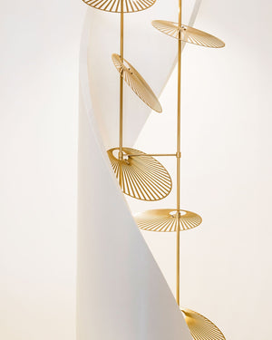 Cattail Leaf Meteor Shower Spiral Chandelier - view 21