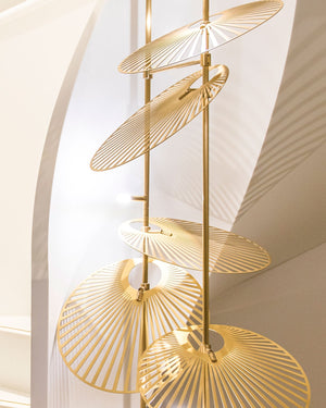 Cattail Leaf Meteor Shower Spiral Chandelier - view 24