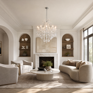 28.3" 12-Light Maria Theresa Crystal Chandelier - Silver - view 2