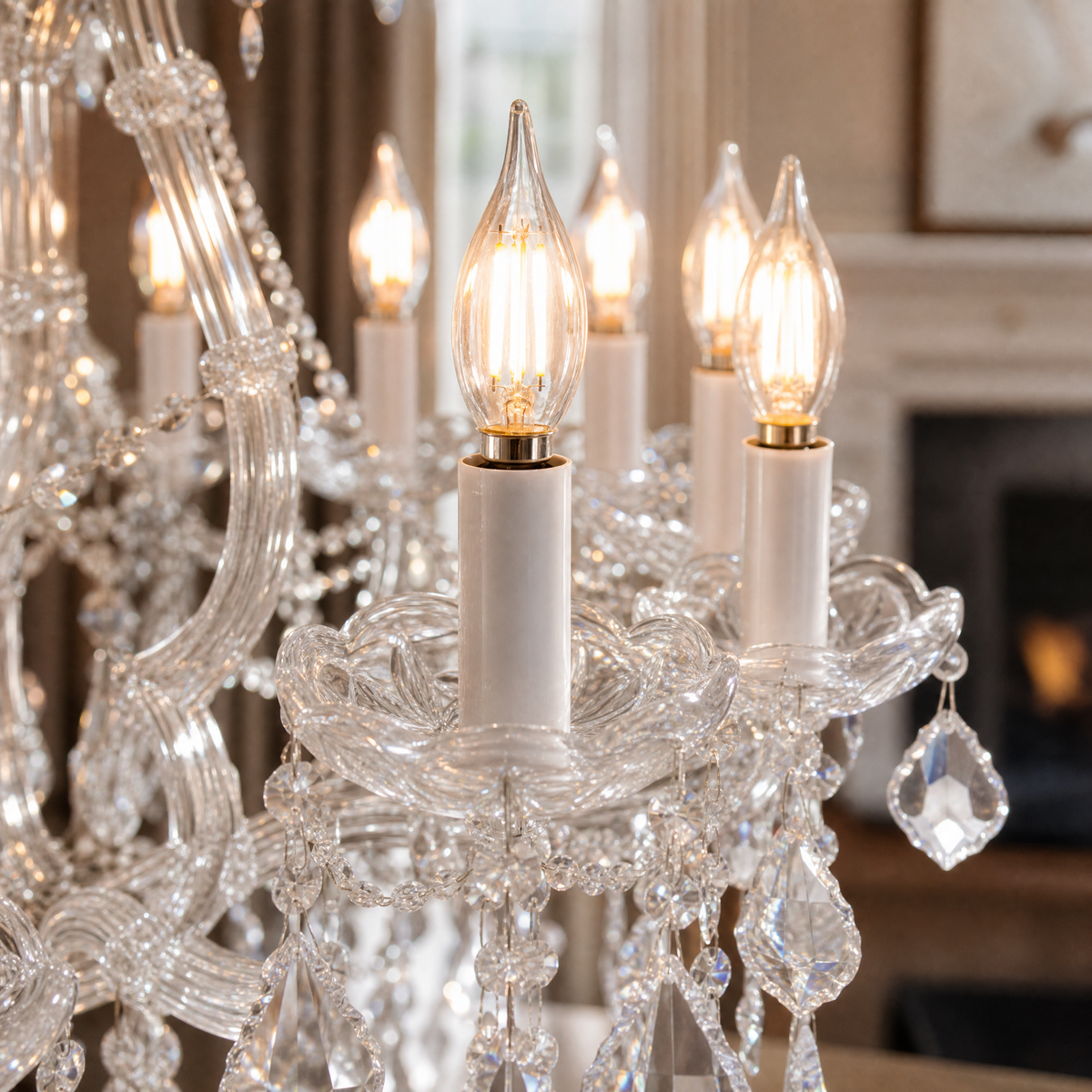 28.3" 12-Light Maria Theresa Crystal Chandelier - Silver - view 4