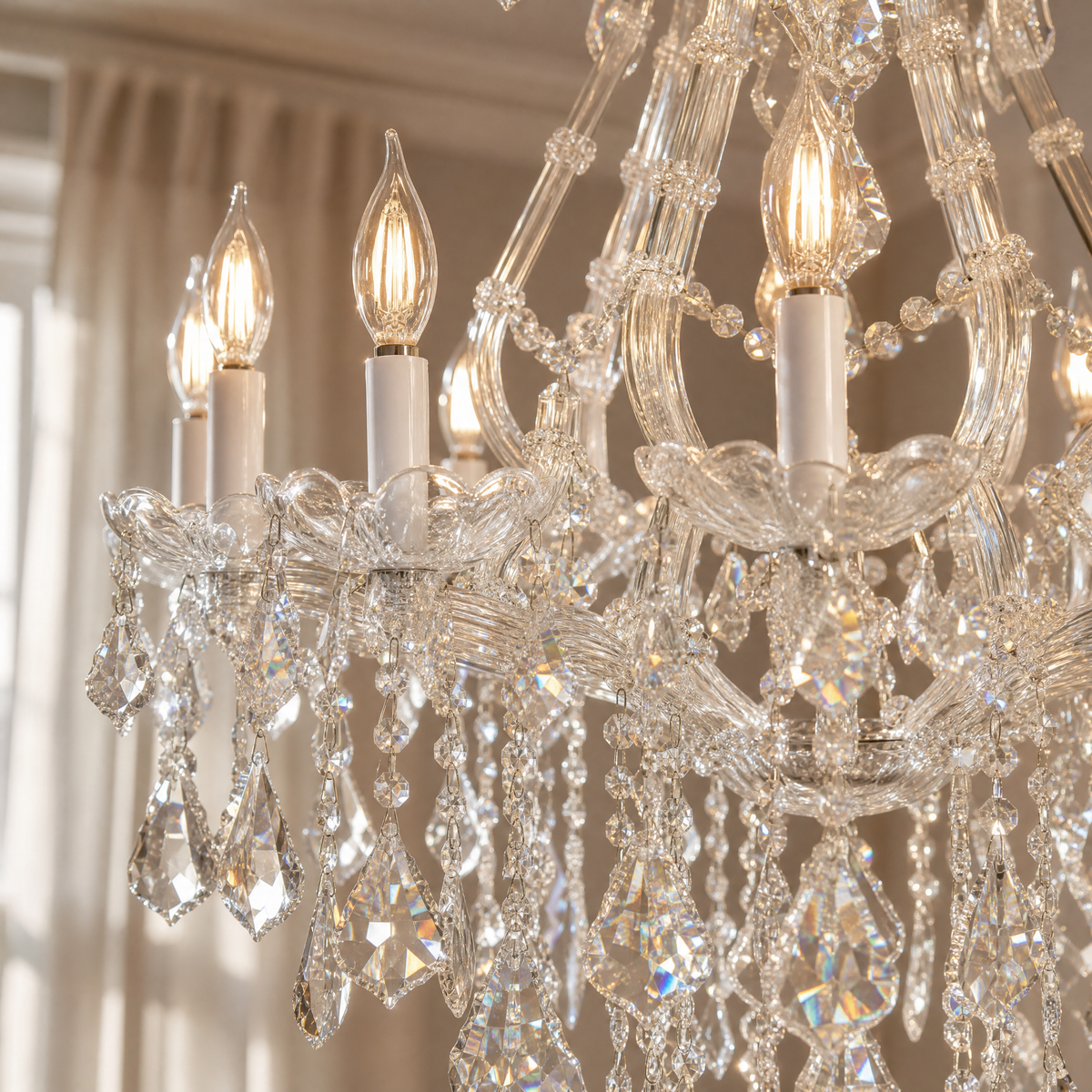 28.3" 12-Light Maria Theresa Crystal Chandelier - Silver - view 7