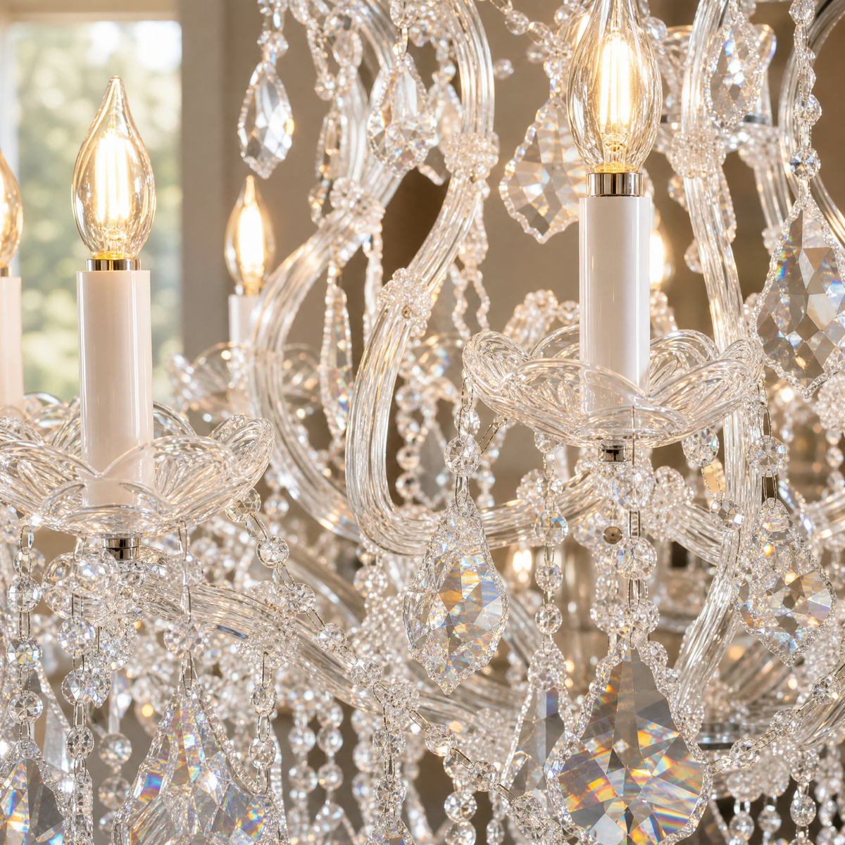 28.3" 12-Light Maria Theresa Crystal Chandelier - Silver - view 3