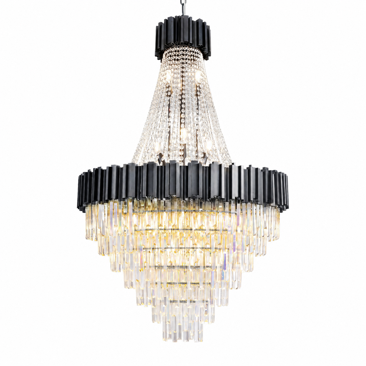 Preston Contemporary Crystal Round Chandelier - view 6