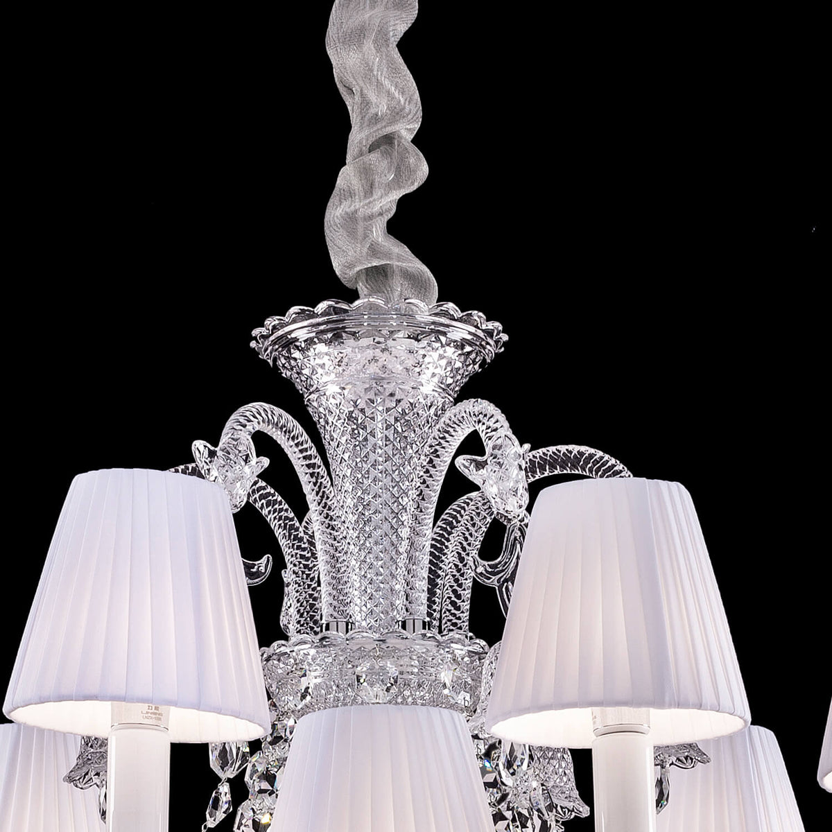 Short 18 lights Zenith Chandelier, crystal - view 2