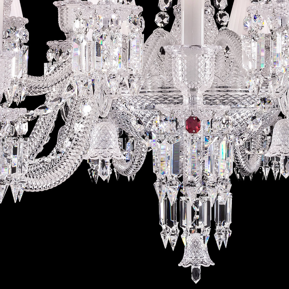 Short 18 lights Zenith Chandelier, crystal - view 3