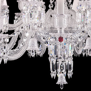 Short 18 lights Zenith Chandelier, crystal - view 3