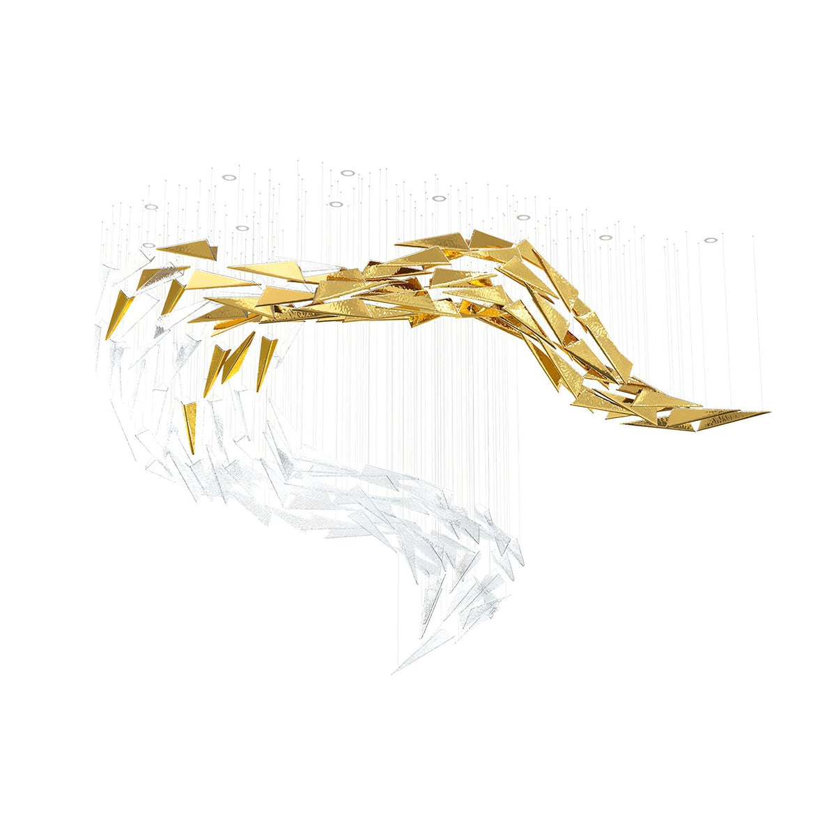 Galaxy Breeze Meteor Shower Crystal Spiral Chandelier - view 37