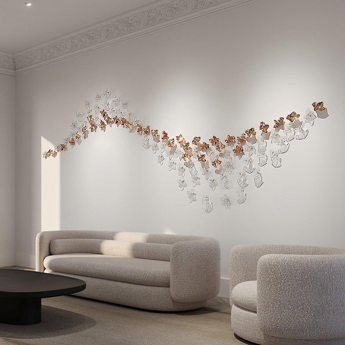 Sand Sea Chandelier, stainless steel - view 3