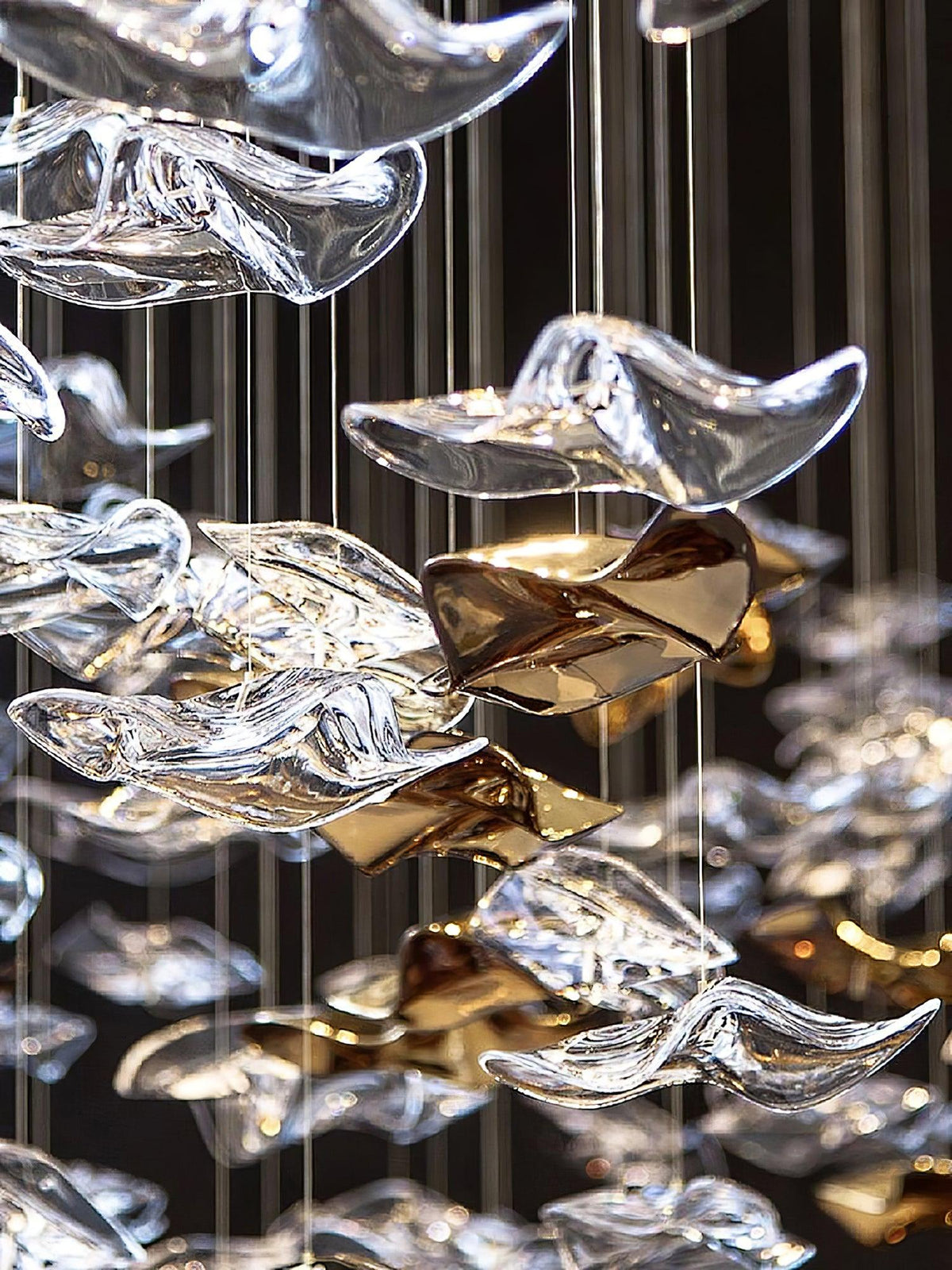 Sand Sea Chandelier, stainless steel - view 9