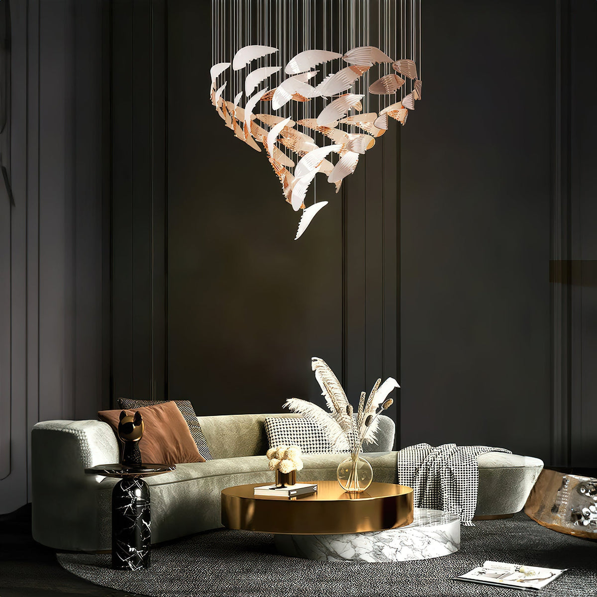 Bennett Meteor Shower Crystal Spiral Chandelier - view 17