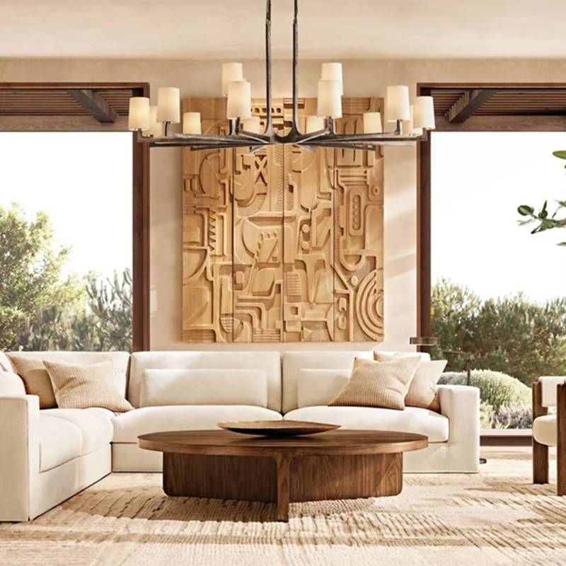 Wright Simplicity Forged Round Chandelier 60" - view 9