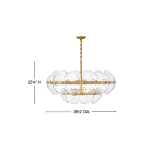 Lillia 9 - Light Steel Dimmable Chandelier - view 3