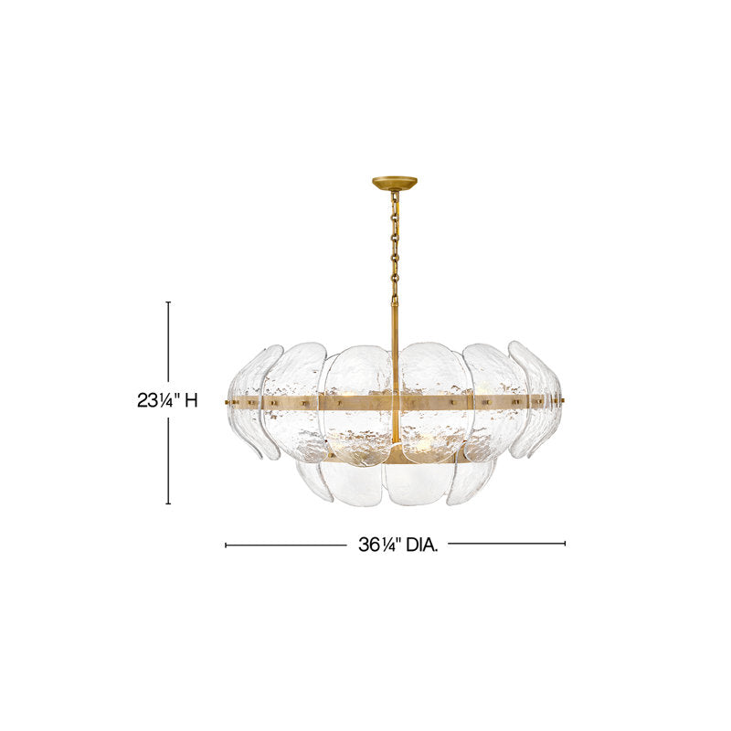 Lillia 9 - Light Steel Dimmable Chandelier - view 3