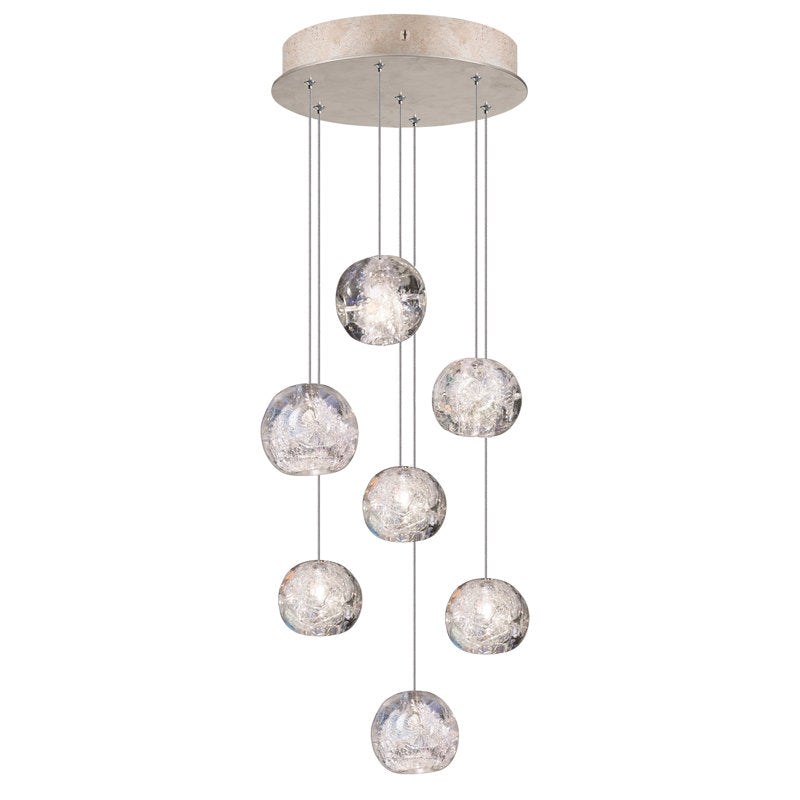 Nature-inspired round crystal Chandelier - view 2