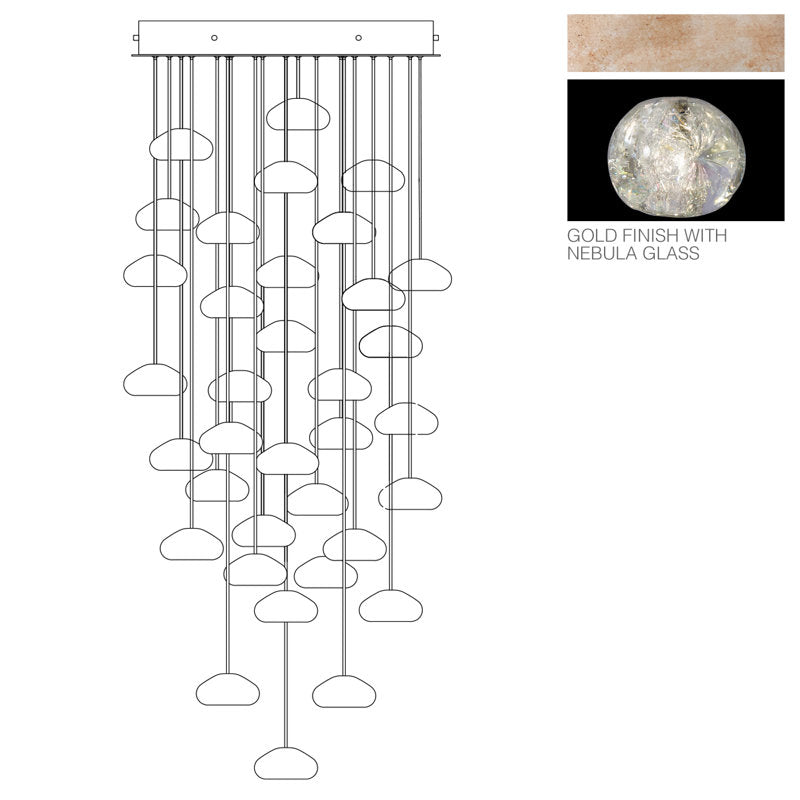 Nature-inspired round crystal Chandelier - view 21