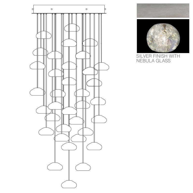 Nature-inspired round crystal Chandelier - view 22