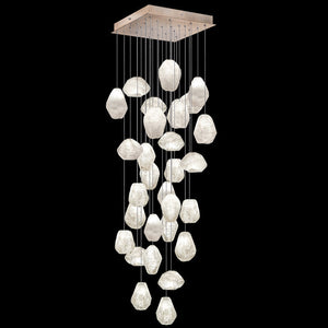 Vitrina Natural Quartz Stone Drop 30-Light Chandelier