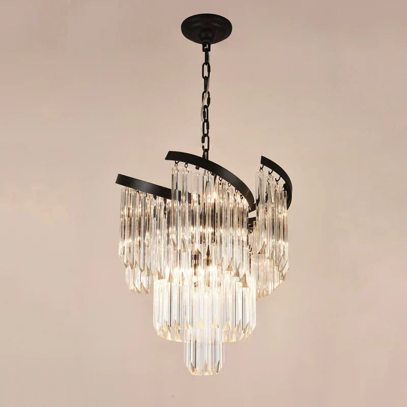 Twin Palms Round Crystal Chandelier - view 10