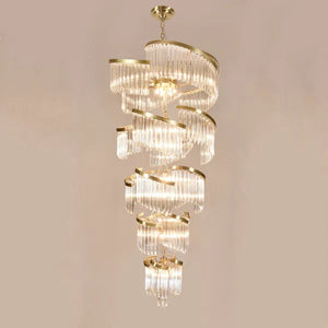 Louis Flower 5-Tier Crystal Round Chandelier - view 3