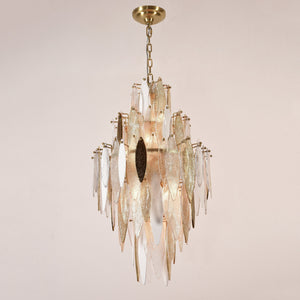 Alba Empire Tiered Oval Glass Chandelier - view 4