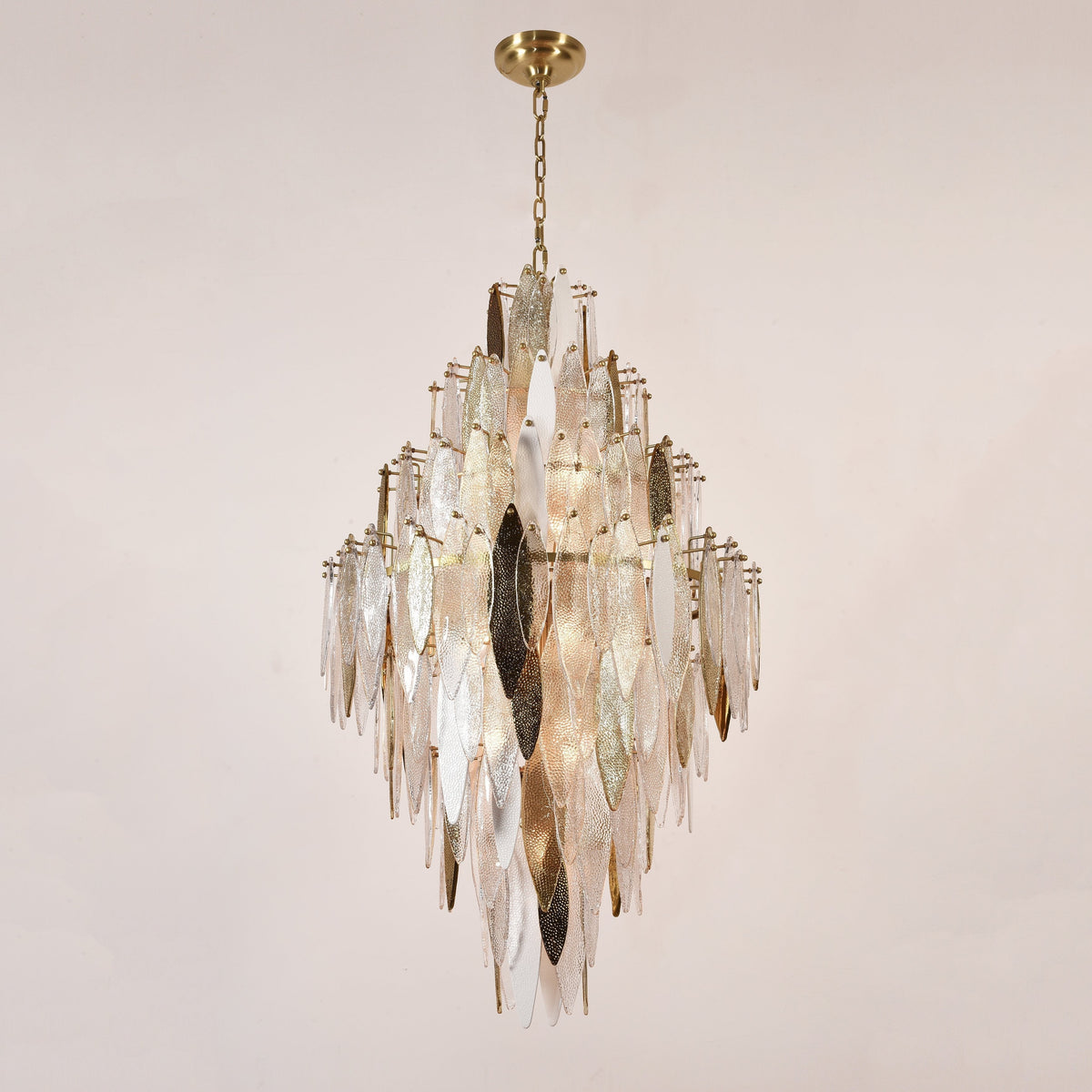 Alba Empire Tiered Oval Glass Chandelier - view 2
