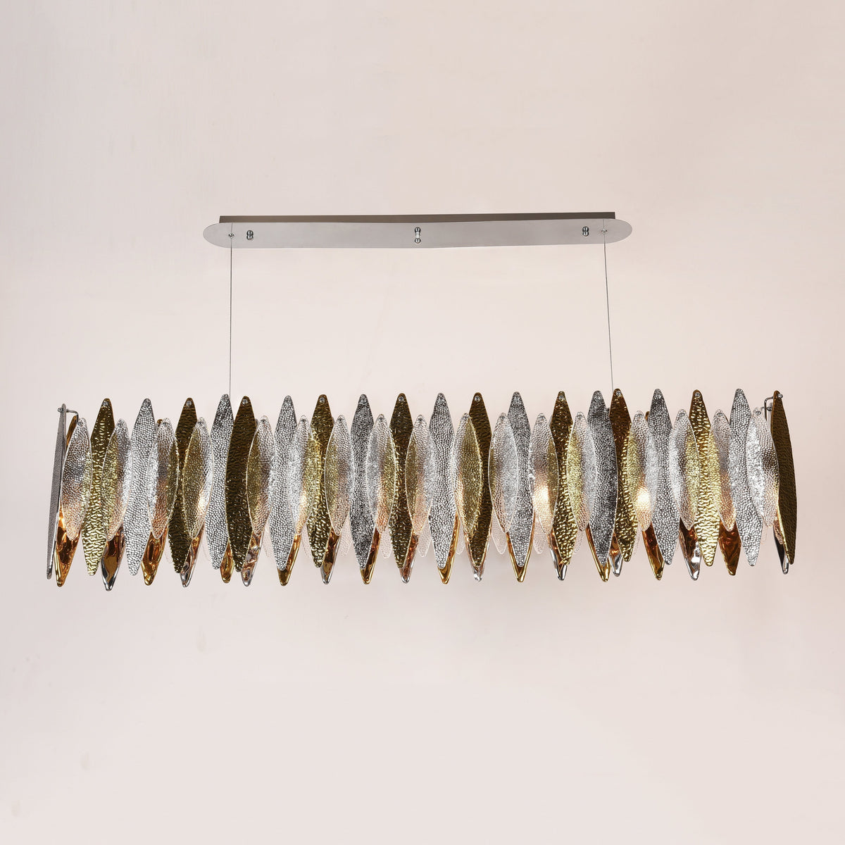 Alba Linear/Rectangle Oval Glass Chandelier - view 2