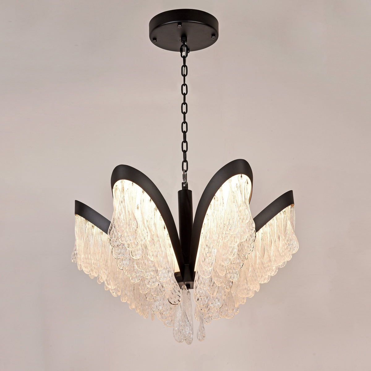 Palm-Villa Murano-Style Glass Chandelier