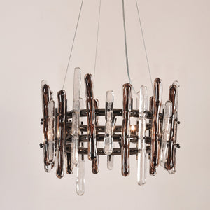 Brous Round Glass Chandelier